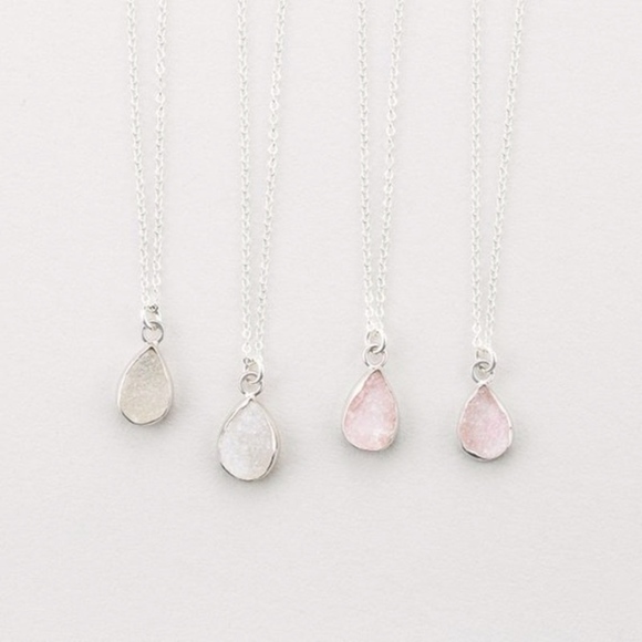 💎💎 Druzy Teardrop NATURAL STONE Pendants 💎💎 - Picture 3 of 5